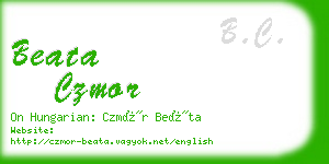 beata czmor business card